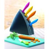 Juego de 5 cuchillos con mango de colores | Articulos Promocionales