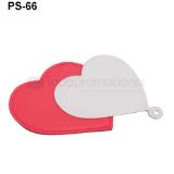 Espejo en forma de corazon y funda de curpiel  | Articulos Promocionales