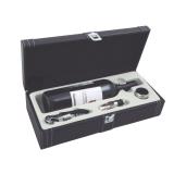 Set de accesorios para vino en estuche de curpiel | Articulos Promocionales