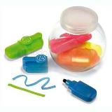 Set de 5 marcadores en bote de plastico | Promocionales