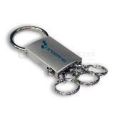 Llavero metalico rectangular con tres argollas | Articulos Promocionales