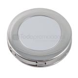 Portabolsa redondo placa negra o plata  | Articulos Promocionales