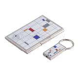 Set de tarjetero con llavero metalico esmaltado | Articulos Promocionales