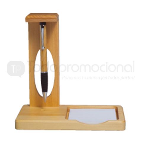 BASE DE MADERA CON BOLIGRAFO MAGNETICO COLGANTE | Articulos Promocionales