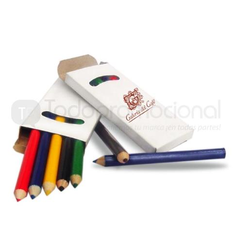 CAJA BLANCA DE COLORES CORTOS DE MADERA | Articulos Promocionales