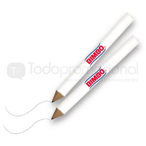LAPIZ CORTO DE MADERA EN COLOR BLANCO | Articulos Promocionales