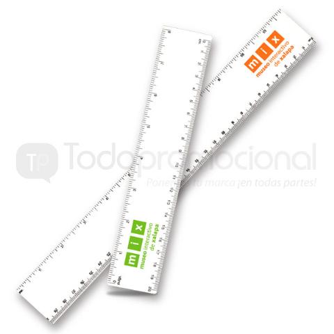 REGLA BLANCA DE ESTIRENO 30 CMTS. | Articulos Promocionales